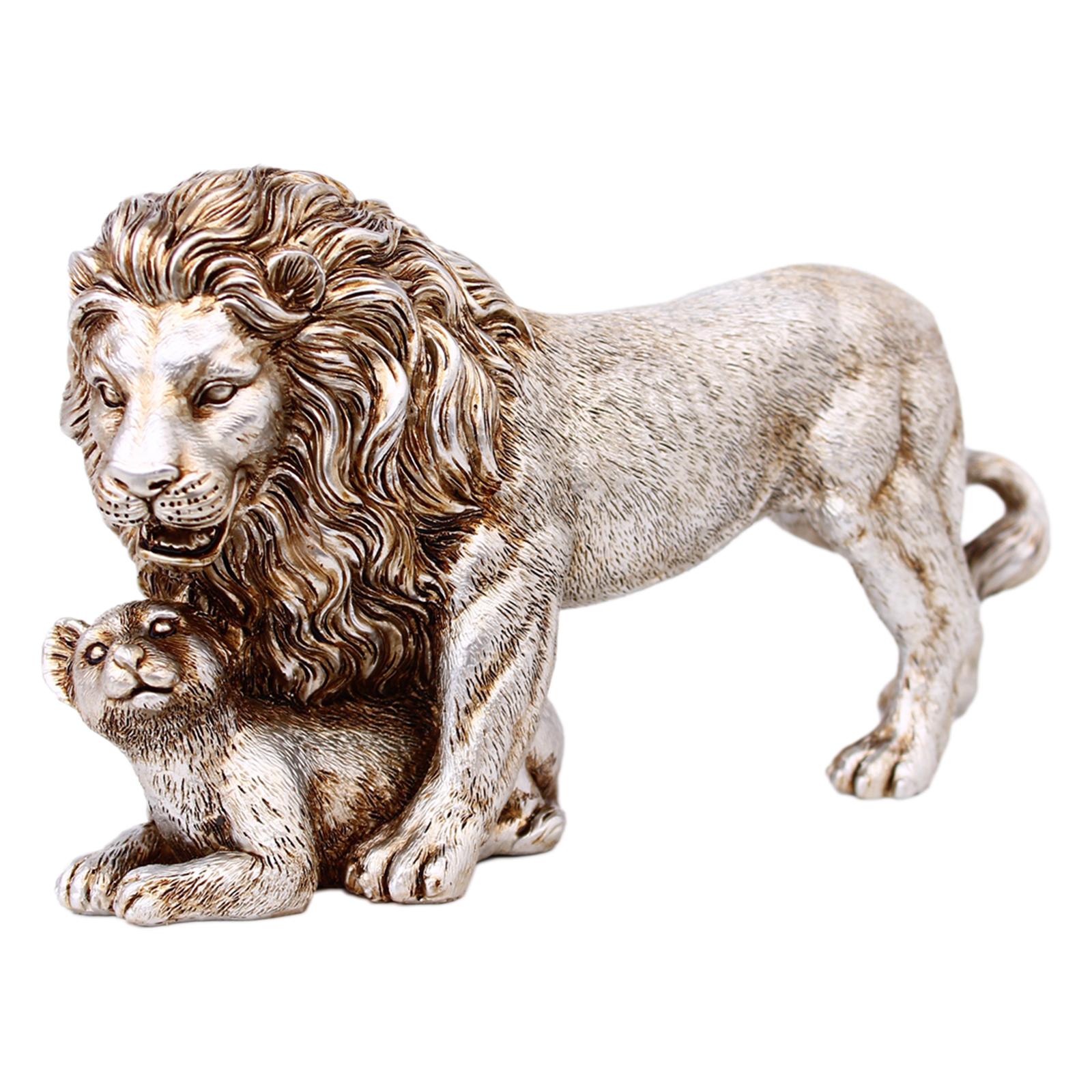 Art Craft Lion - รูปปั้นสิงโต ของตกแต่งบ้าน งานศิลปะ งานฝีมือ สำหรับวางบนโต๊ะ ตู้
