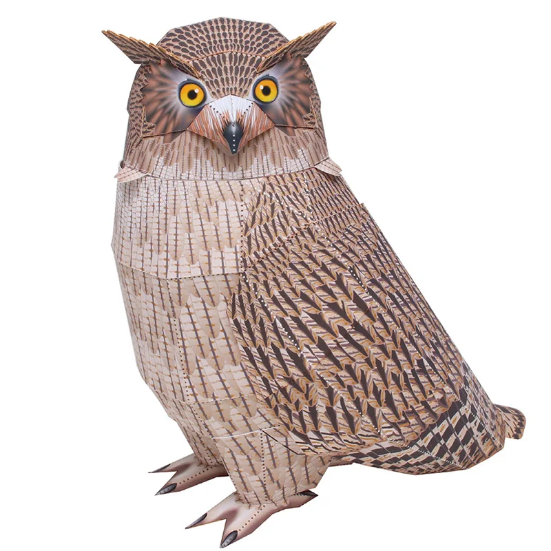 Art Craft Cardboard - Blakiston ปลานกฮูก Handmade Origami Art นกพับน่ารัก