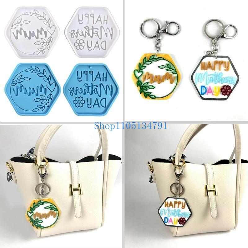 Art Craft Mother'S Day - 98km น่ารักแม่พิมพ์ซิลิโคนหกเหลี่ยม Charms อีพ็อกซี่เรซินแม่พิมพ์หล่อแม่พิมพ์พร้อมรู