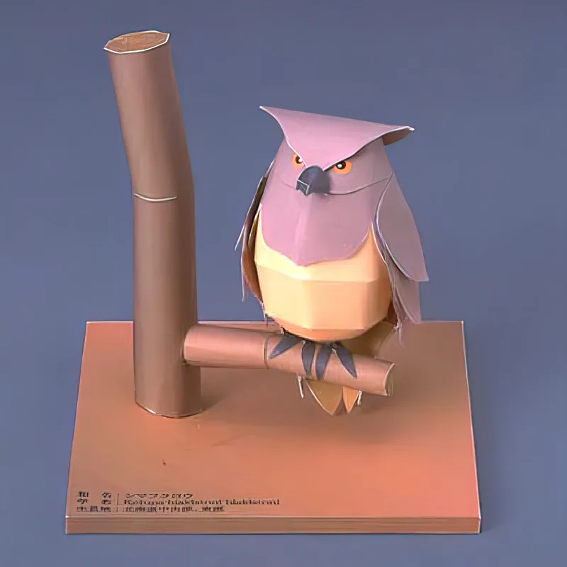Art Craft Cardboard - Blakiston ปลานกฮูก Origami Art Mini 3D
