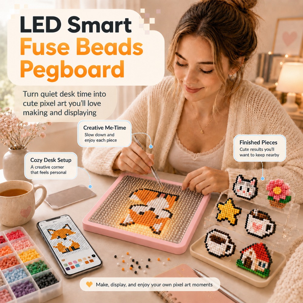 Art Craft App - แผงไฟ LED แบบ Fuse Beads พร้อมแอพแนะนำรูปแบบ,