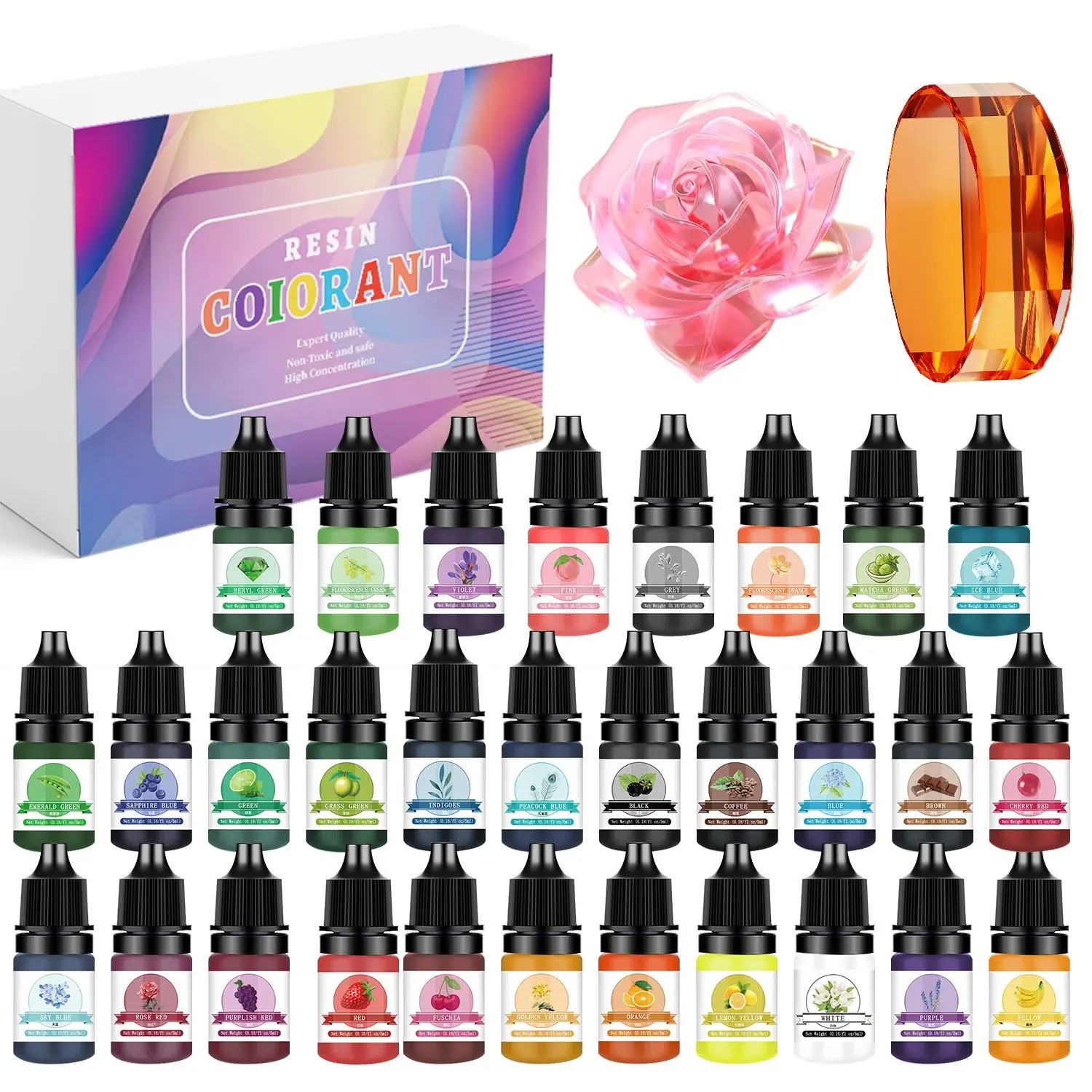 Alcohol Ink Set - ชุดสีเรซิ่นอีพ็อกซี่ 30 สี ขนาด 5 มล.