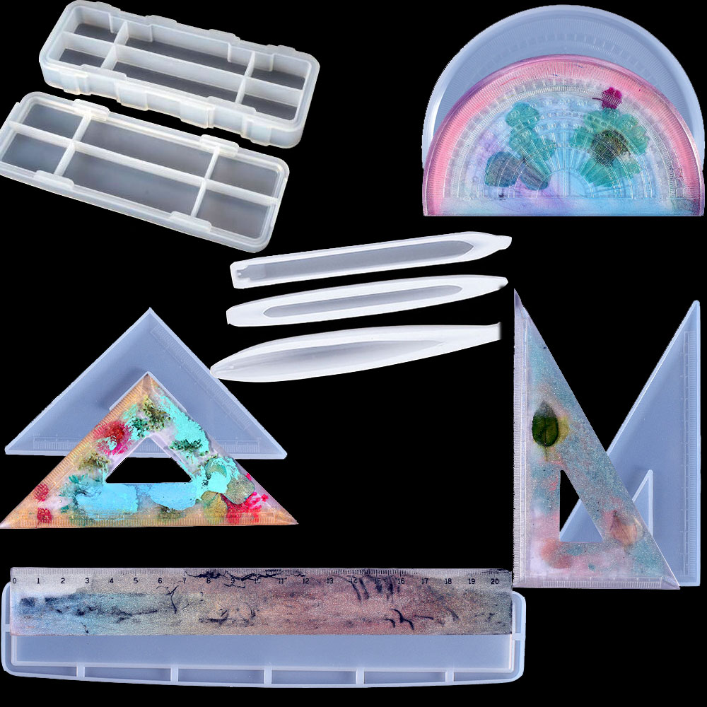 Art Craft Youtube - แม่พิมพ์ซิลิโคน DIY สำหรับทำหลอดปากกาลูกลื่น ของตกแต่งเรซิ่นใส แม่พิมพ์คริสตัลสำหรับทำเครื่องประดับ งานฝีมือ