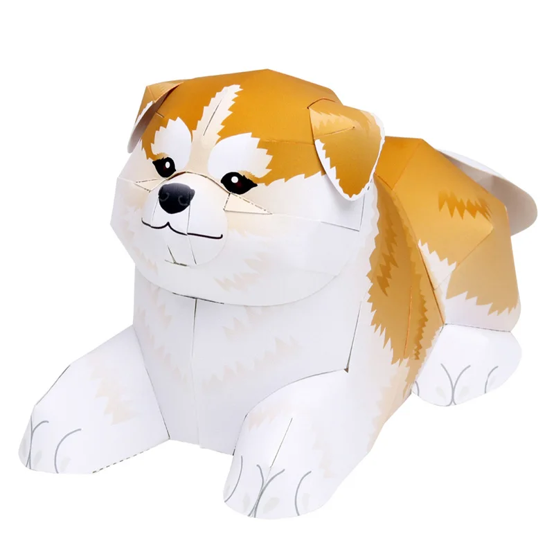 Art Craft Cardboard - Akita Shiba Inu พับ Handmade Origami