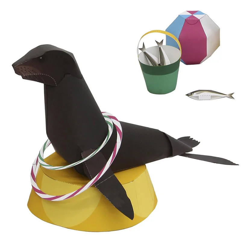 Art Craft Lion - Sea Lion พับ Origami Art Mini