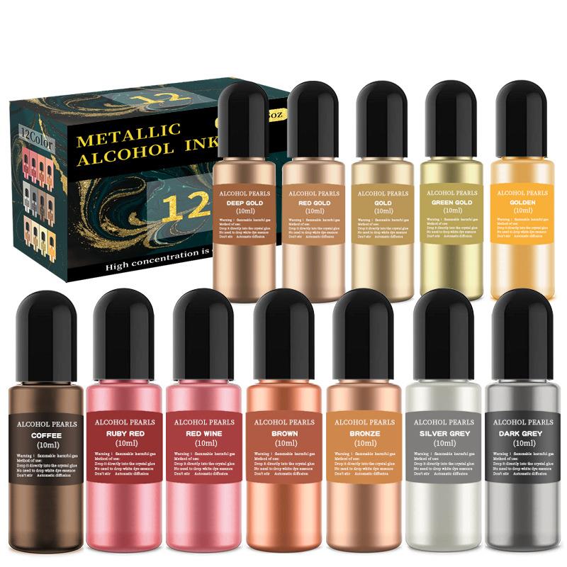 1 ชุดเรซิ่นPigment Kit Artหมึก - Alcohol Ink Set บทวิจารณ์และราคา