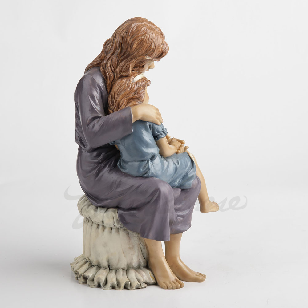 รูปปั้นเรซิ่นแม่และลูกสาวกอดกั - Art Craft Mother'S Day บทวิจารณ์และราคา