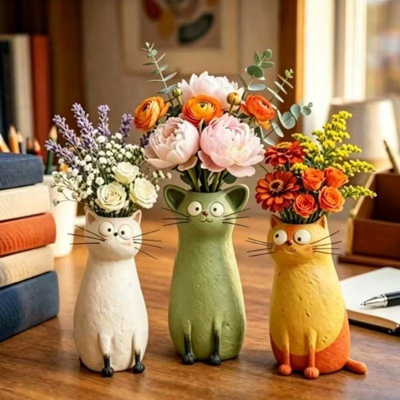 แจกันเรซิ่นรูปแมว ของตกแต่งบ้า - Art Craft Vase บทวิจารณ์และราคา