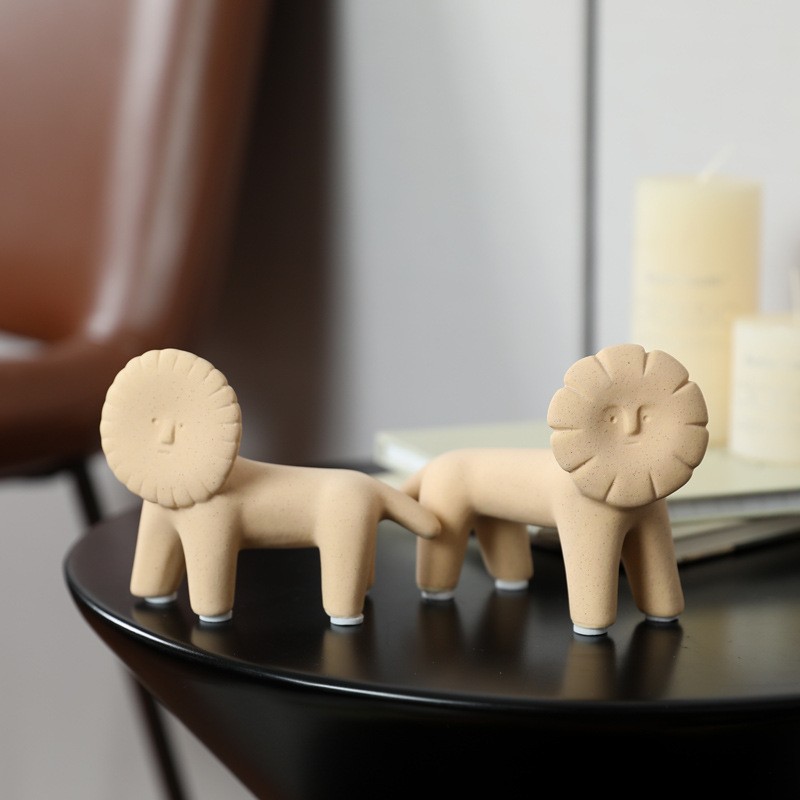 Nordic Morandi สีสัตว์สิงโตบทค - Art Craft Lion บทวิจารณ์และราคา