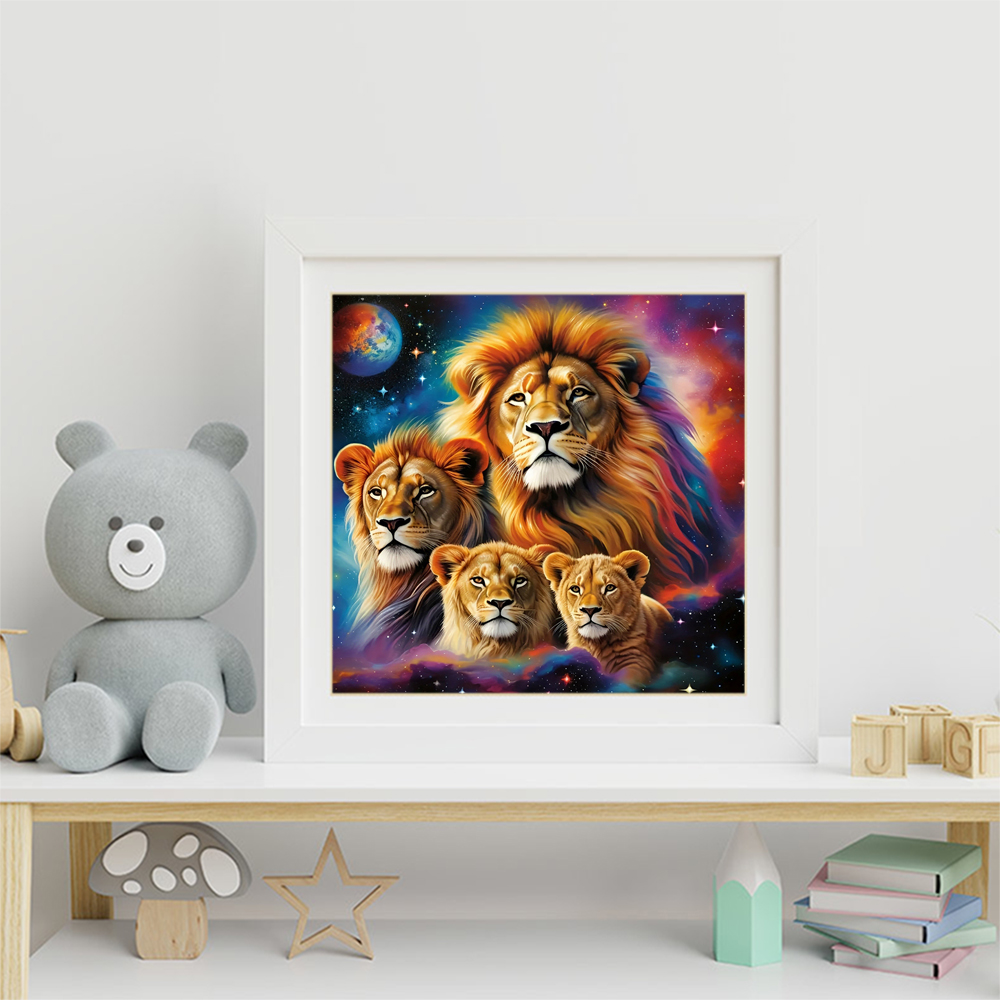 โมโมอาร์ต ภาพวาดเพชร ลายสิงโต  - Art Craft Lion บทวิจารณ์และราคา