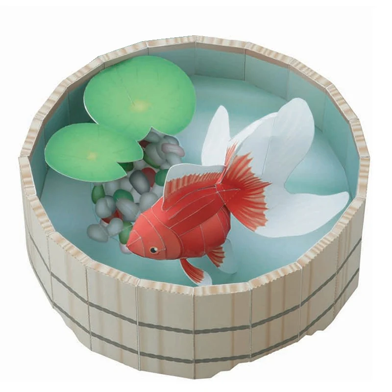ปลาทองปลา Origami Art Mini 3D  - Art Craft Cardboard บทวิจารณ์และราคา