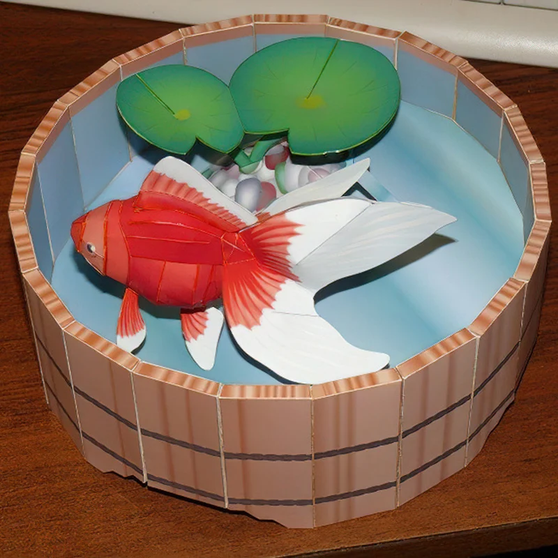 ปลาทองปลา Origami Art Mini 3D  - Art Craft Cardboard บทวิจารณ์และราคา
