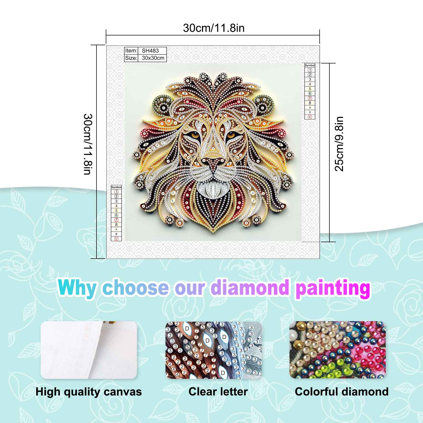 รูปร่างพิเศษเพชรชุดสําหรับผู้เ - Art Craft Lion บทวิจารณ์และราคา