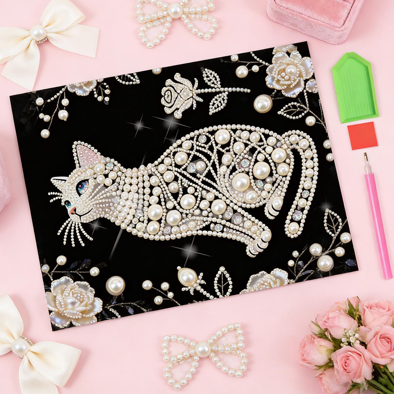 ชุดภาพวาดไข่มุกรูปแมว DIY งานฝ - Art Craft Mother'S Day บทวิจารณ์และราคา