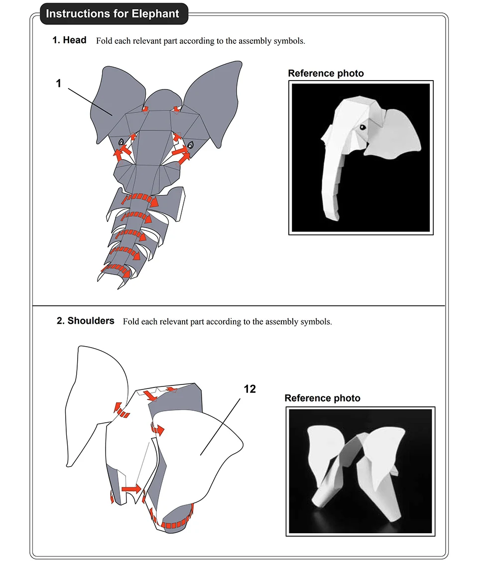 ช้างแอฟริกัน Origami Art Mini  - Art Craft Cardboard บทวิจารณ์และราคา