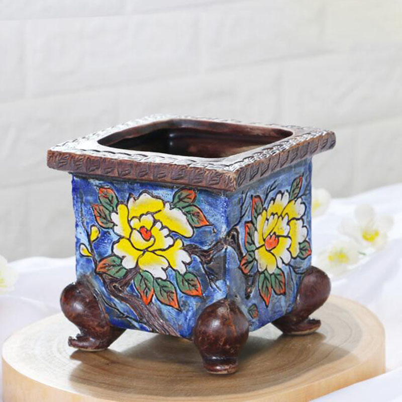เกาหลีสไตล์ Handpainted ดอกไม้ - Art Craft Vase บทวิจารณ์และราคา