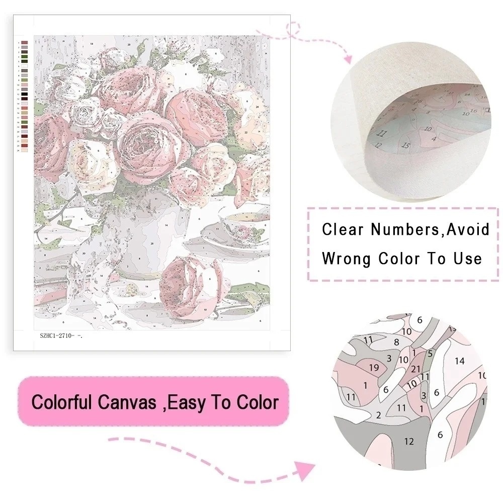 AZQSD ผู้ใหญ่สีโดยตัวเลขสัตว์ท - Art Craft Lion บทวิจารณ์และราคา