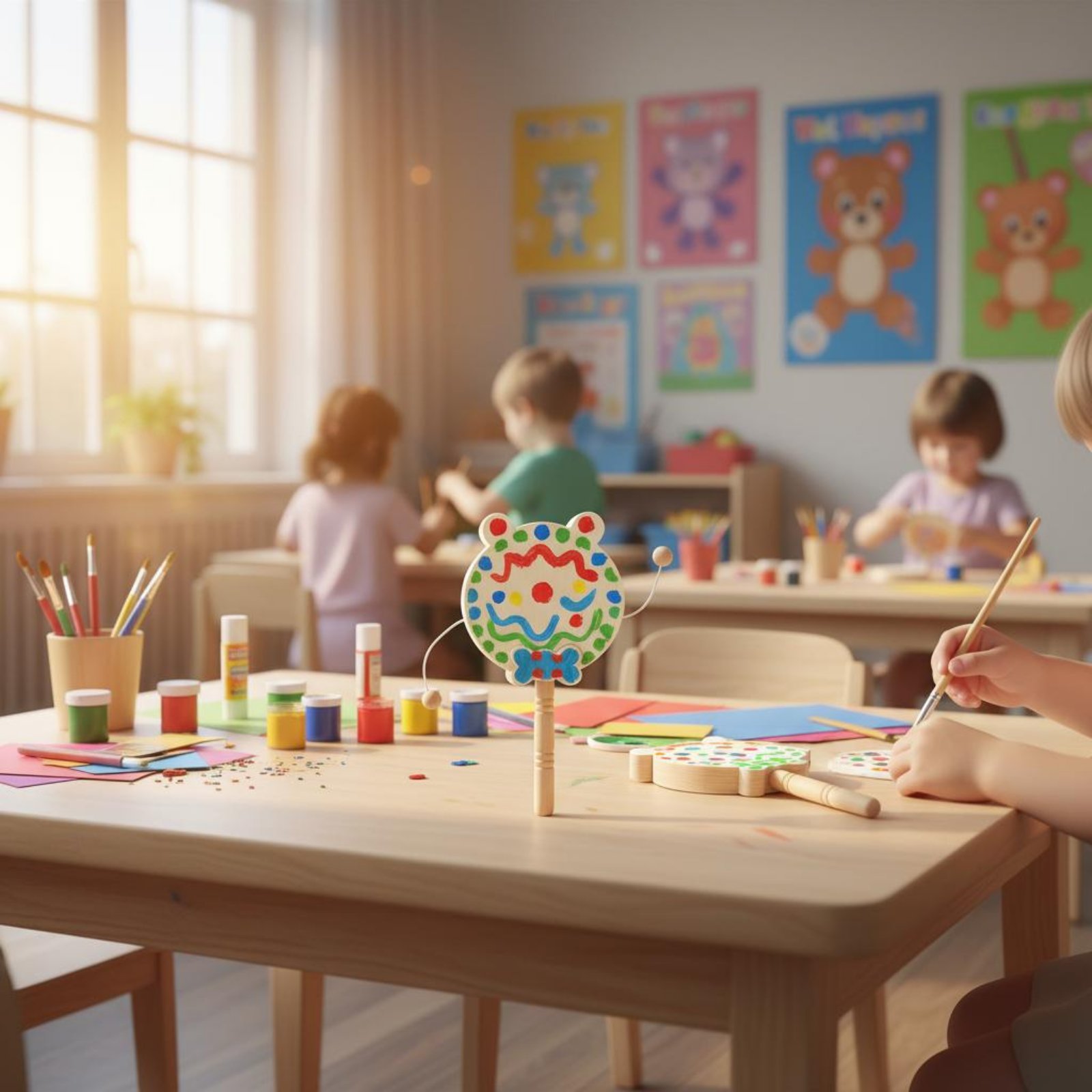 กลองไม้ DIY แบบมีด้ามจับเรียบ  - Art Craft Workshop บทวิจารณ์และราคา