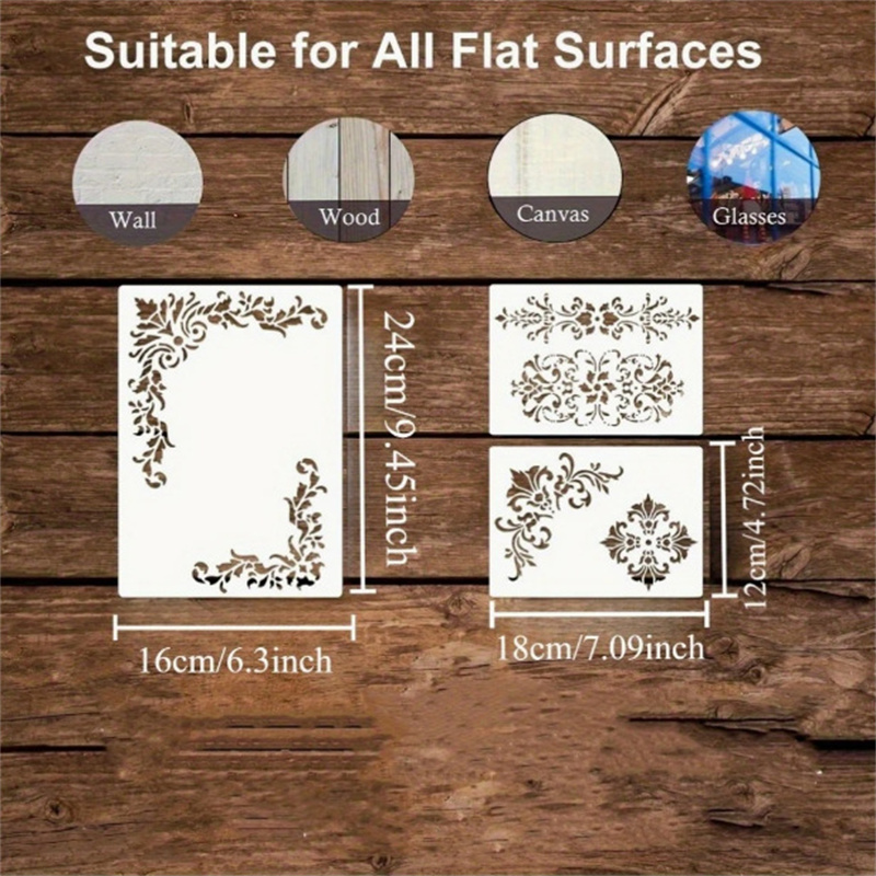 ลายฉลุลายดอกไม้ 6 ชิ้น สำหรับง - Art Craft Template บทวิจารณ์และราคา