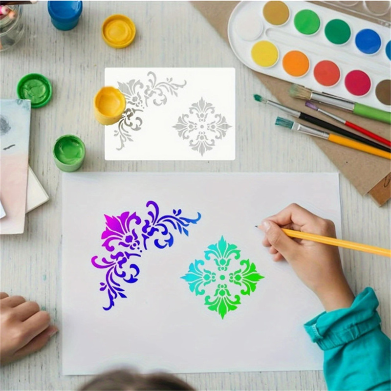 ลายฉลุลายดอกไม้ 6 ชิ้น สำหรับง - Art Craft Template บทวิจารณ์และราคา