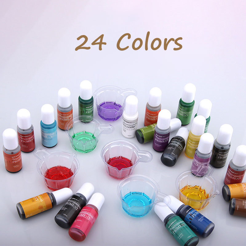 JCD 24 สี 10ml อัญมณีโปร่งใสอี - Alcohol Ink Set บทวิจารณ์และราคา
