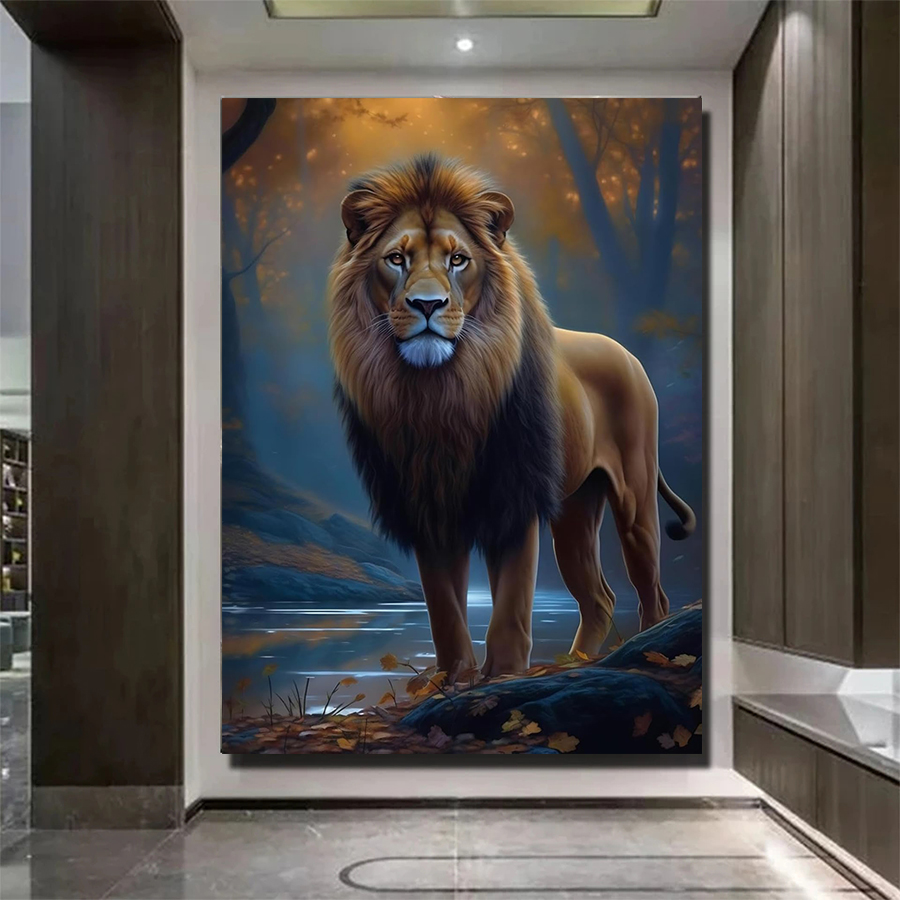 5D เพชรชุดสัตว์ป่า Lion Art DI - Art Craft Lion บทวิจารณ์และราคา