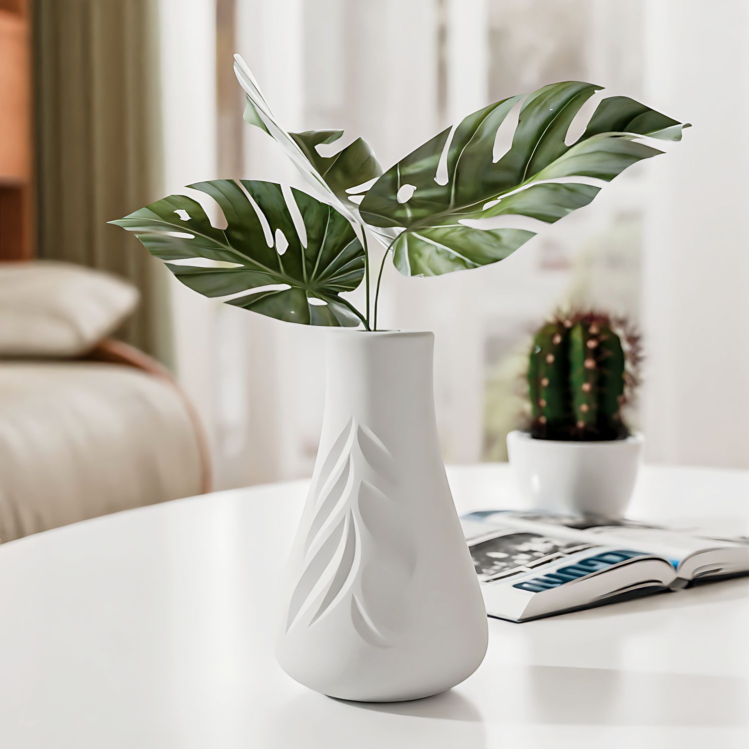 Leaf Texture แจกันแม่พิมพ์ซิลิ - Art Craft Vase บทวิจารณ์และราคา