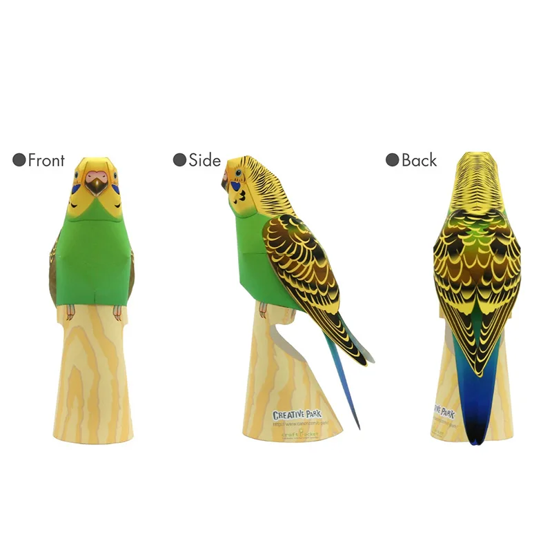 Budgerigar Parrot Bird Handmad - Art Craft Cardboard บทวิจารณ์และราคา