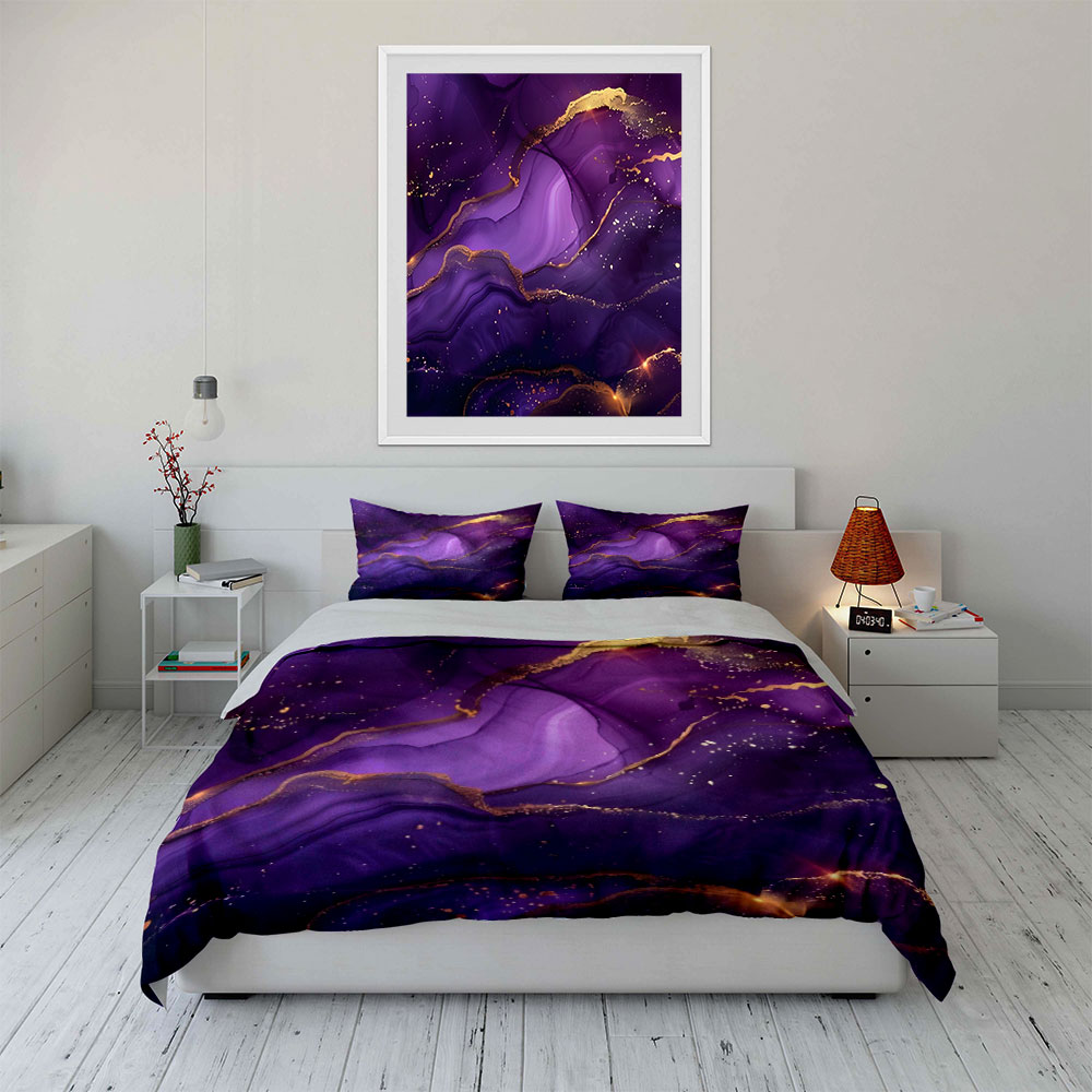 ชุดเครื่องนอนลายศิลปะสีม่วงเข้ - Alcohol Ink Set บทวิจารณ์และราคา