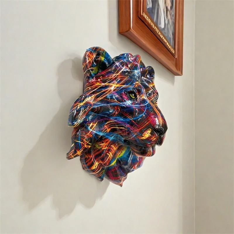 ของตกแต่งผนังรูปสัตว์เรซิ่นสไต - Art Craft Lion บทวิจารณ์และราคา