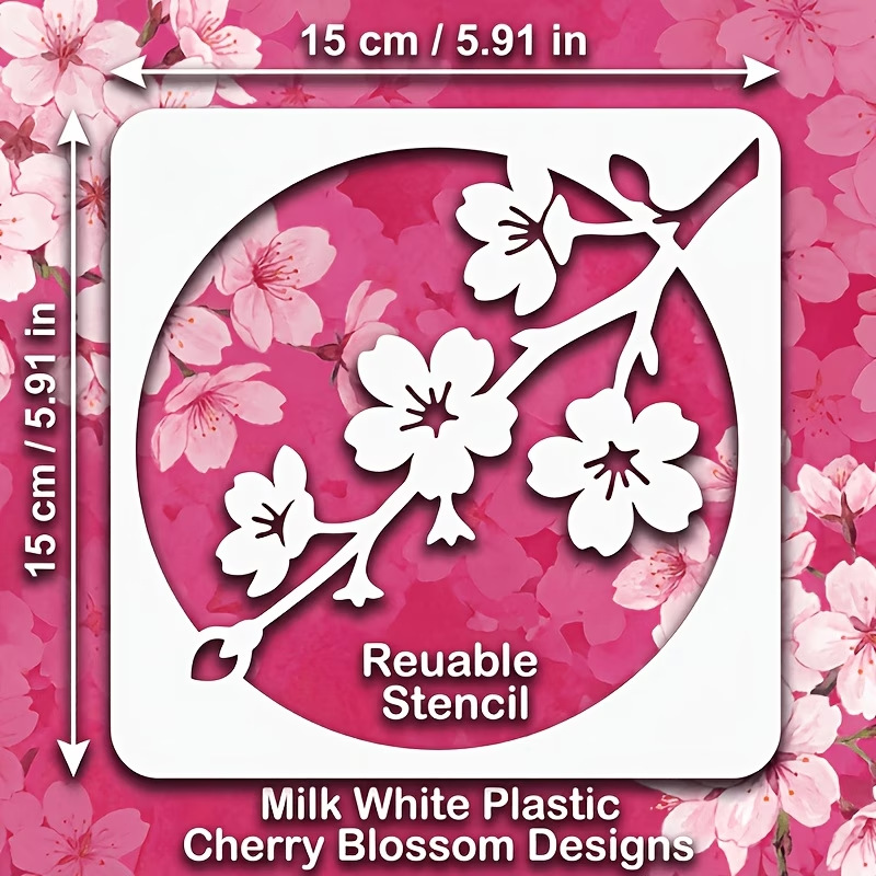 4 ชิ้น ลายฉลุดอกซากุระญี่ปุ่นแ - Art Craft Template บทวิจารณ์และราคา