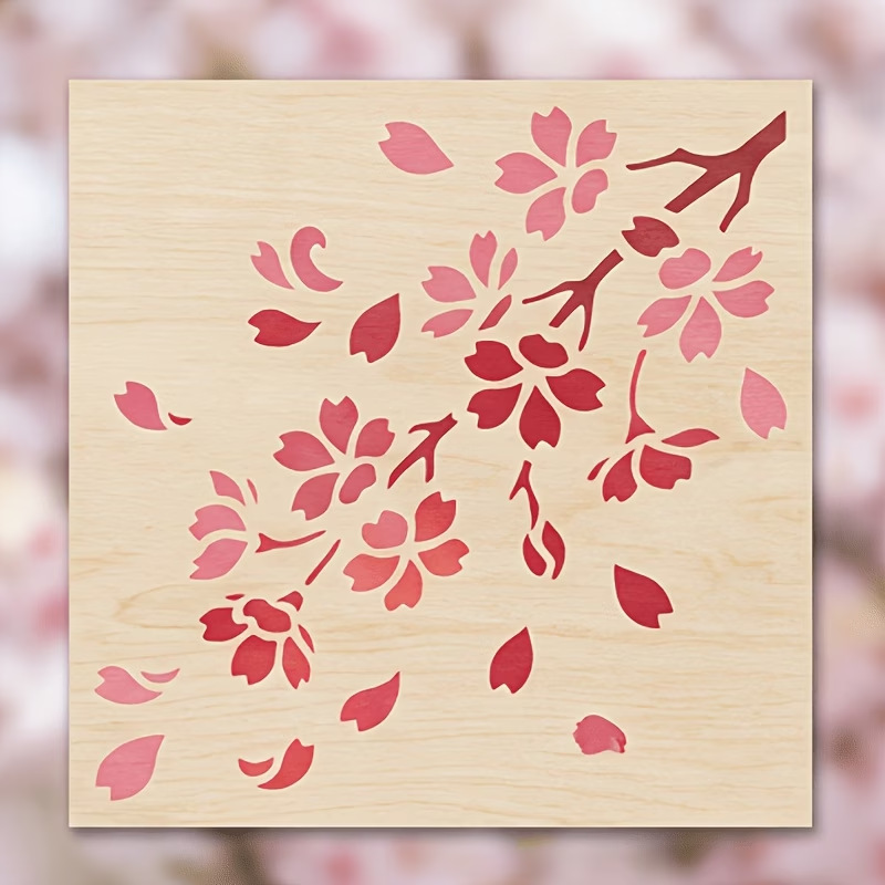4 ชิ้น ลายฉลุดอกซากุระญี่ปุ่นแ - Art Craft Template บทวิจารณ์และราคา
