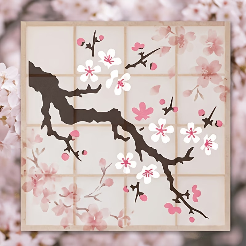 4 ชิ้น ลายฉลุดอกซากุระญี่ปุ่นแ - Art Craft Template บทวิจารณ์และราคา